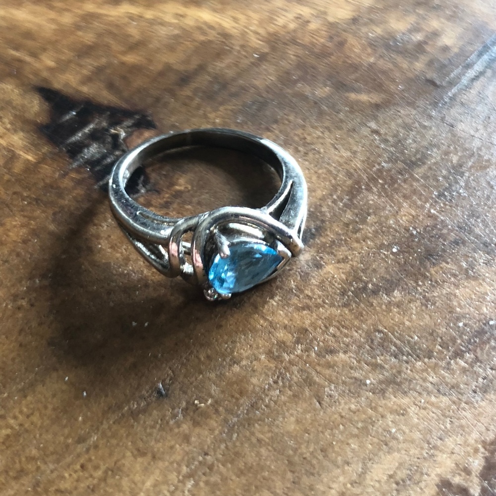Semi-precious sterling silver ring
